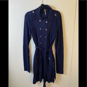 Free People Double Breasted Military Cardigan A078
